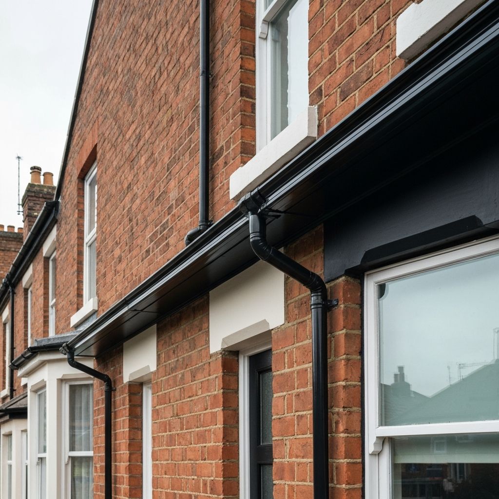 New uPVC guttering and fascias on a brick house